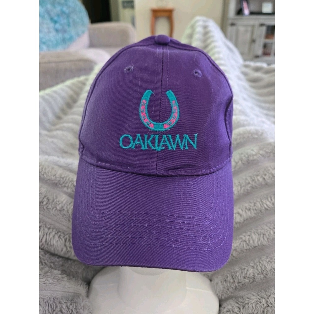 Port & Company Oaklawn Racing Horseshoe Logo Purple Youth Baseball Hat Cap